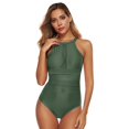 thumbnail image 1 of Coofit Womens Swimwear High Neck Halter One Piece Swimsuit Beach Bathing Suit, 1 of 8