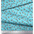 thumbnail image 3 of Soimoi Moss Georgette Fabric White Heart Decor Fabric Printed Yard 42 Inch Wide, 3 of 5