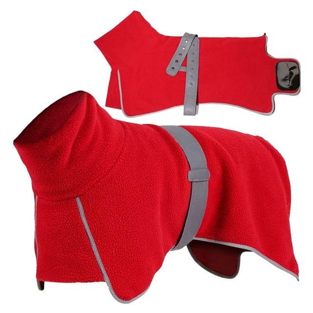 Hearth & Gear Polyester Winter Cape With Adjustable Straps And High Collar For Durable Thermal Insulation With Reflective Trim For Cold Weather Pet Clothes Closet Pet Clothes for Large Dogs Pet