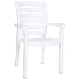 thumbnail image 1 of Compamia Marina Chaise de Salle à Manger de Patio en Résine avec Accoudoirs, Blanche, 1 of 6