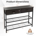 thumbnail image 3 of Costway Console Entryway Sofa Table with 2 Drawers for Entrance Living Room Black Walnut, 3 of 10
