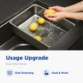 thumbnail image 3 of HIGOLD LS1.O PRO 30 Inch Undermount Stainless Steel Kitchen Sink With Stone Texture, Matt Black, 3 of 8