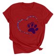 thumbnail image 3 of Meichang T-Shirts de la Saint-Valentin pour Femmes, T-Shirts Graphiques Cœur, Hauts Mignons, T-Shirts de Vacances, Manches Courtes, Col Rond, Mode 2025, 3 of 3