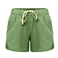 thumbnail image 4 of Birdeem Womens Plus Size Drawstring Casual Elastic Waist Pocket Loose Solid Shorts Pants, 4 of 7