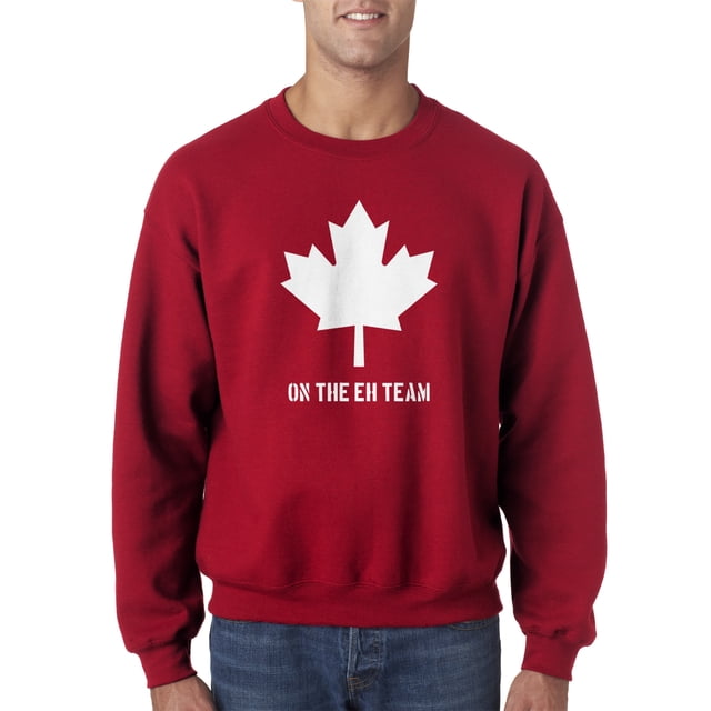 Eh Team Canada Chandail Drôle Chandails Canadiens Nouveauté Hilarant Col Rond (Rouge) - 3TG