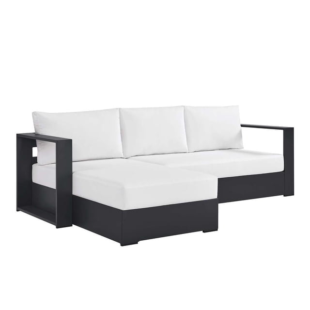 Modway Tahoe 2-Piece Outdoor Patio Furniture Sectional, White