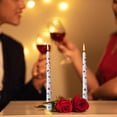 thumbnail image 4 of Printed Long Tapered Candles Set of 2 | 9.8 Inch Mixed Wax Pillar Candles In Green Orange Beige Blue Pink | Unscented Romantic Wedding Dinner Decor | Multipurpose Home Party Lighting, 4 of 6