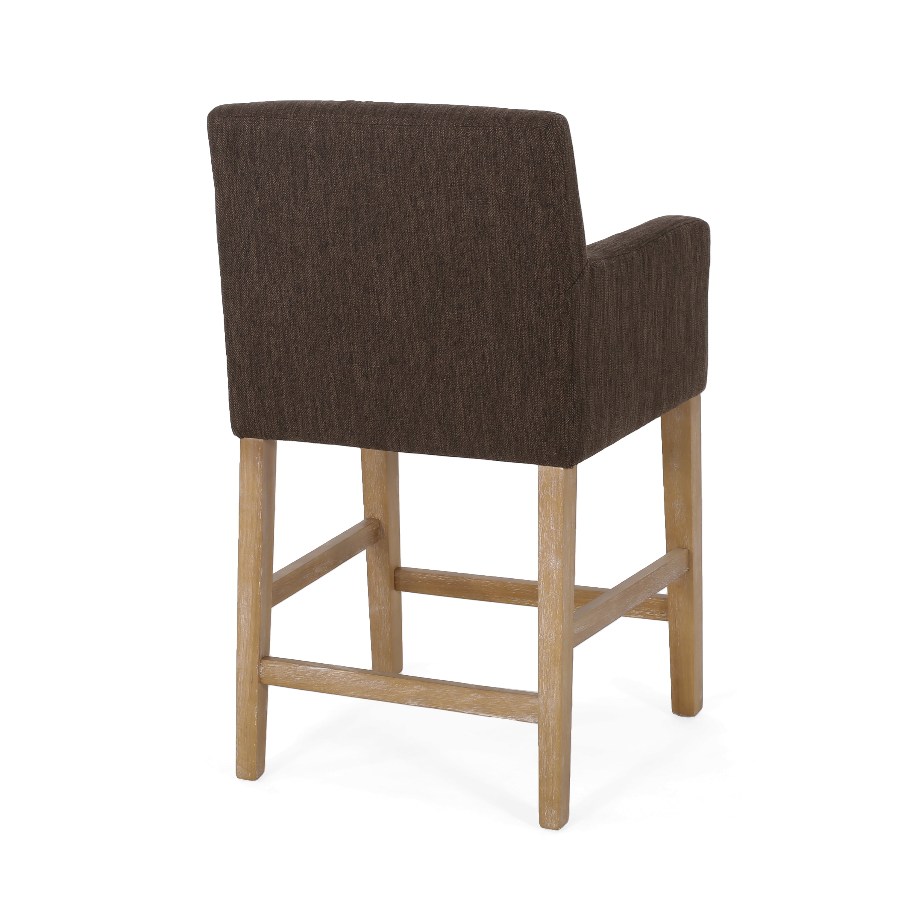 Tabouret de bar Noble House rembourré, hauteur 66 cm, brun (lot de 2)