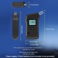 thumbnail image 2 of Peggybuy Digital Drunk Driving Analyzer with 5 Mouthpieces LCD Display for Home Party Use, 2 of 9