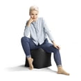 thumbnail image 3 of Gouchee Home Cube Brava Ink Pouf Ottoman – Water-Repellent Cube Bean Bag Footstool with Polystyrene Beads, Lightweight & Portable for Living Room or Dorm, 3 of 9