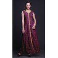 thumbnail image 2 of Bimba Robe Longue de Soirée à Fleurs pour Femmes, Col en V, Fente avant, Sans Manches, Maxi, X-Grand, 2 of 5