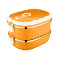 thumbnail image 1 of CEHVOM Boîte à Lunch Rectangulaire à 2 Couches 1800 ml en Acier Inoxydable Boîte à Lunch Boîte à Lunch Boîte de Rangement pour Aliments Boîte à Lunch pour Enfants Aliments Chauds, 1 of 1