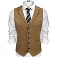 thumbnail image 1 of LSLJS Gilets Décontractés pour Hommes à Simple Boutonnage Imprimé Rétro Costume d'Hiver Débardeurs Col en V Hommes Col Rabattu avec Poches Gilets Formels Médiévaux, Chemises et T-Shirts Athlétiques pour Hommes Cadeaux pour Hommes, 1 of 3