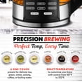 thumbnail image 3 of Gourmia 1.7L Programable Glass Kettle with Touch Display, Infuser, Black, 3 of 8
