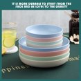 thumbnail image 3 of Langgg Unbreakable Round Plate Nordic Style Wheat Straw Fruit Festival Dishes Smooth Edge Solid Color Plates Tableware Kitchen Pink 21cm, 3 of 8