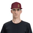 thumbnail image 4 of ZICANCN Baseball Casquettes Brunes à Motif de Chat, Casquettes de Camionneur pour Hommes et Femmes, Casquettes Plates Ajustables et Respirantes, Rouge Foncé, 4 of 6