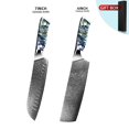 thumbnail image 1 of Kitchen Knife Set VG10 Damascus Steel Japanese Chef Knives Santoku Knife 67 Layers Carving Paring Utility Fruit Vegetable Slicing Knives Abalone Shell Full Tang Handle, 1 of 8