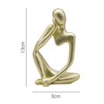 thumbnail image 3 of GUOOL Abstrait Sculpture Fait Main Résine Pensée Homme Maison r Ative Figure Main Or Droite, 3 of 9