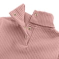 thumbnail image 5 of FAIWAD Baby Girl Boy Romper Long Sleeve Turtleneck Jumpsuit Ribbed Button Spring Bodysuit, 5 of 5