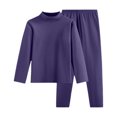 thumbnail image 1 of LUOGENLI Tout-Petits Enfants Filles Garçons Doux Confortable Uni Raglan Vêtements de Nuit Ensemble 2 Pcs Tenues pour Garçons Tendance avec Poches Marine 3-4 Ans, 1 of 4