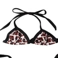 thumbnail image 3 of Baby Girls Leopard Bikini Sets Halter Bra Tops and Bandage Bottoms Bathing Suit, 3 of 6