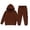 Coffee, variant on FYEGRE Children's Tracksuit Girls Boys Long Sleeve Hoodie Pullover Trousers Outfit Warm Solid Sportswear Purple 4-5 Years
