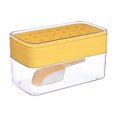 thumbnail image 2 of Ice Cube Tray Set with Storage Box, 50 Cubes Capacity, Food Grade Plastic, Transparent Lid, Drawer Design, Ice Scoop Included, Green/Yellow, 22.5x12.5x11cm, for Home and Refrigerator Use, 2 of 6