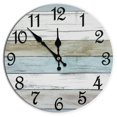 thumbnail image 1 of Wall Clock Silent Non Ticking Wall Clocks Battery Operated, Rustic Coastal Country Clock Decorative for Bathroom Kitchen(10 In), 1 of 4