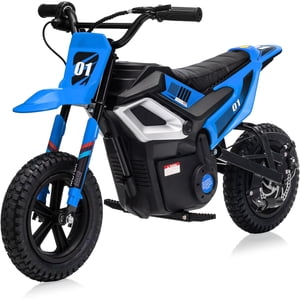 Vélo électrique pour enfants 24V 350W 13.7 Bluetooths de frein à disque de suspension arrière mph USB bleu