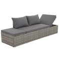 thumbnail image 3 of vidaXL Patio Bed, Outdoor Lounge Bed, Adjustable Sides, Weather-Resistant, Poly Rattan Frame, 3 of 5