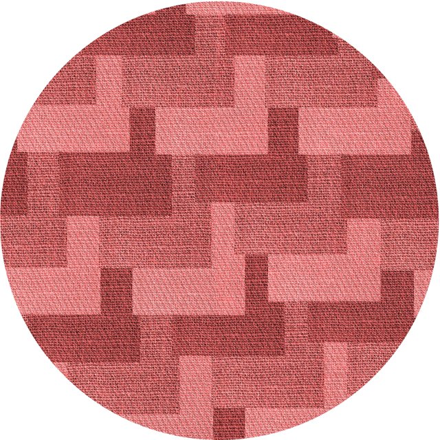 Ahgly Company Tapis Rond Lavable en Machine Intérieur Transitionnel Rouge, 4 Pieds Rond