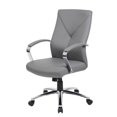 thumbnail image 1 of Scranton & Co Fauteuil de Direction Moderne Rembourré en Similicuir Gris, 1 of 6