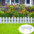 thumbnail image 1 of HCBY White Mini Portable Plastic Small Fence, DIY Garden Border Edging for Flowerbeds Driveways, Reusable Fence with Assembly Stakes, Versatile Yard Barrier for Home Patio Lawn, 1 of 7