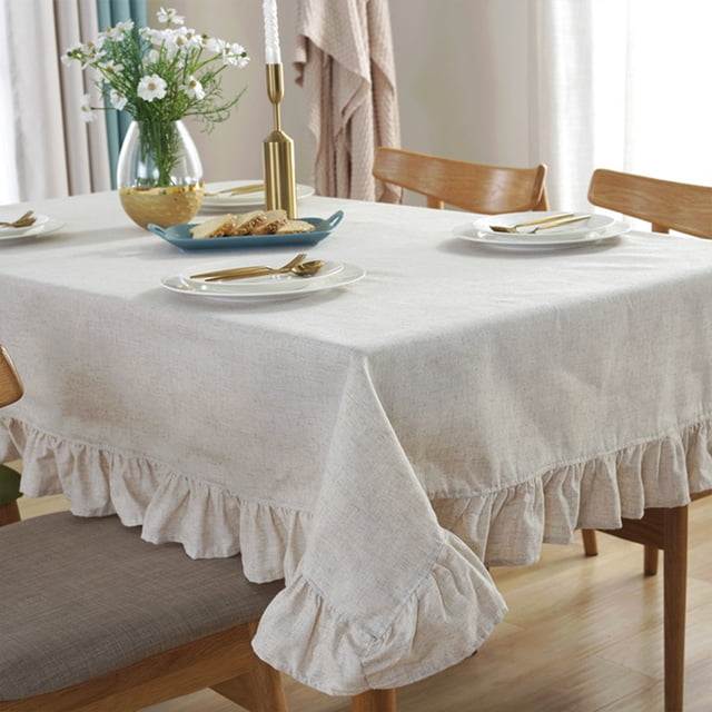 Baohd Durable And Easy To Wash Tablecloth With Vintage Style Rectangular Table Tablecloth Cotton Dining Tablecloth Table Cover linen 90*90CM 1Set