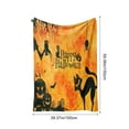 thumbnail image 3 of Fall Throw Blanket Spooky Halloween Digital Print Flannel Blanket AllSeason Sofa Throw Halloween Throw Blankets, 3 of 6