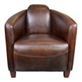 thumbnail image 1 of Salzburg Club Chair Dark Brown Leather, 1 of 4