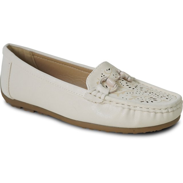 kozi Chaussures Plates Confort pour Femmes ML3250 Mocassins Décontractés à Enfiler avec Bout Rond Moc