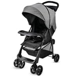 Poussette pour bébé portable légère, Poussettes de voyage compactes avec dossier réglable, grande canopée & 360° Roues pivotantes, tient jusqu'à 33 Lbs