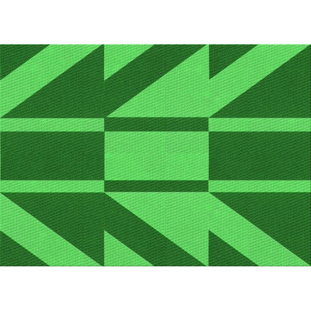 Ahgly Company Machine Washable Indoor Rectangle Transitional Green Area Rugs, 5' x 8'