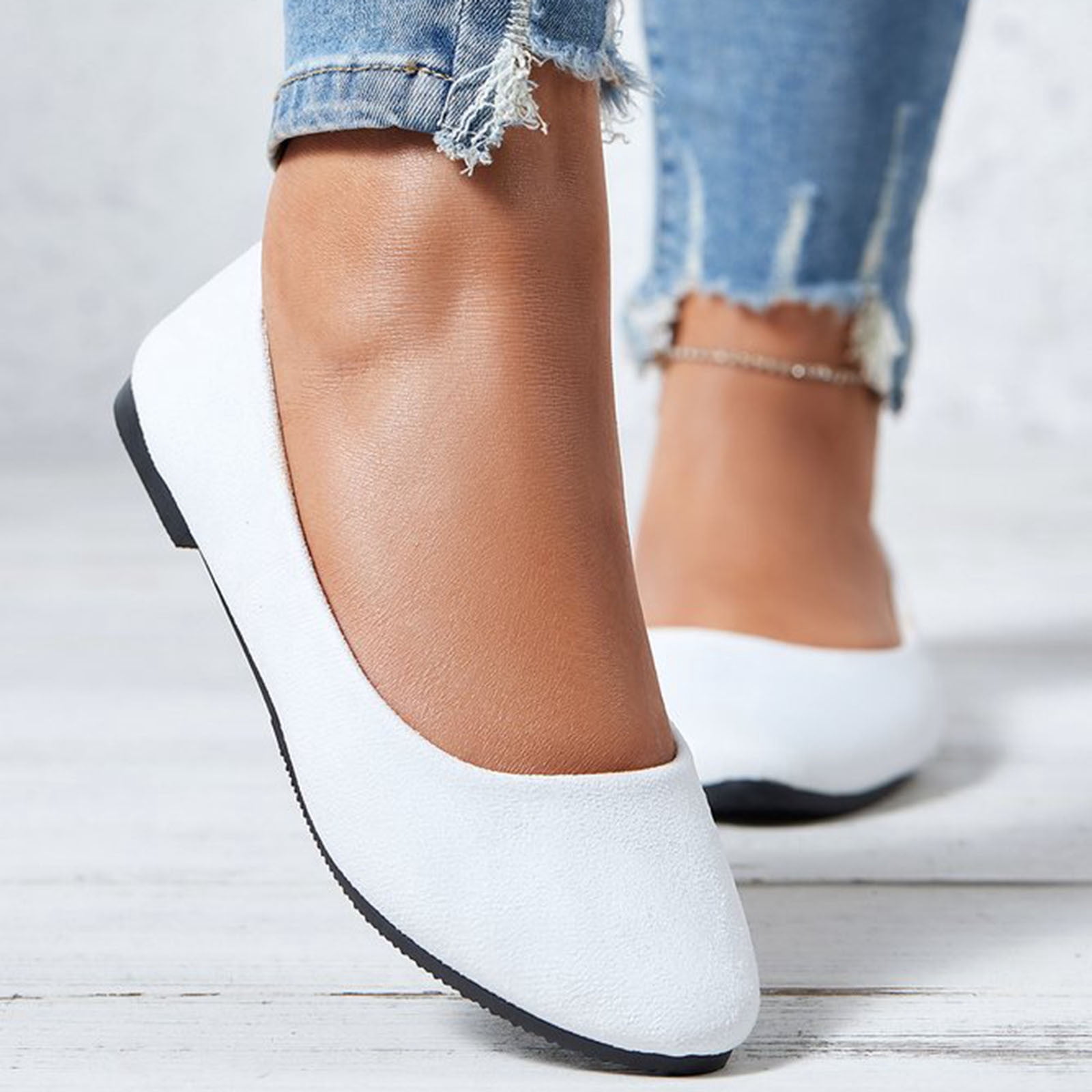 Dvkptbk Pantoufles pour Femmes Mode Femmes Décontractées Bout en Pointe Confortables Chaussures Décontractées Chaussures pour Femmes