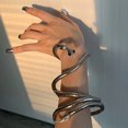 thumbnail image 4 of enjoywould Collier Ras du Cou Style Occidental Électroplaqué Réglable Multi-Fonction Finition Fine Habillage Exquise Punk Alliage Serpent Collier Accessoire de Bijou, 4 of 5