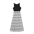 thumbnail image 4 of Tenue d'Été Tendance Sans Manches pour Mère et Fille, Robe Maxi Bohème à Rayures, Montage, 4 of 4