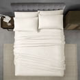 thumbnail image 3 of Swift Home Luxury 4-Piece Sheet Set with Extra Pillow Case, Twin, Coconut Milk, 3 of 8