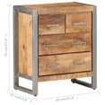 thumbnail image 4 of vidaXL Sideboard 60x35x70 cm Rough Mango Wood 1 Shelf, 4 of 4