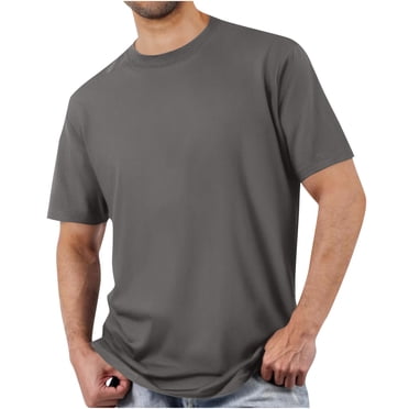 Summer Saving Clearance! WRKEKC Mens T-Shirts, Men's Casual Fashion Solid Color Short Sleeved T-shirt Loose And Temperament Top