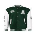 thumbnail image 4 of Men Women Embroidery Baseball Jackets Long Sleeves Oversized Button Down Varsity Bomber Jacket, 4 of 6