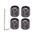 thumbnail image 1 of Electric Guitar Knob, Durable Aluminum Alloy Material 4pcs Electric Guitar Knobs Guitar Speed Control Knob, 1pc Hex Wrench For Guitar Instrument Lovers Black,Silver, 1 of 8