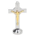 thumbnail image 3 of Crucifix, Argent Doré Design Compact Durable Debout Crucifix pour le Lieu de Travail, 3 of 8
