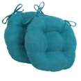 thumbnail image 1 of Coussins de Chaise Ronds Capitonnés en Microsuède Uni de 16 Po (Ensemble de 2), 1 of 2