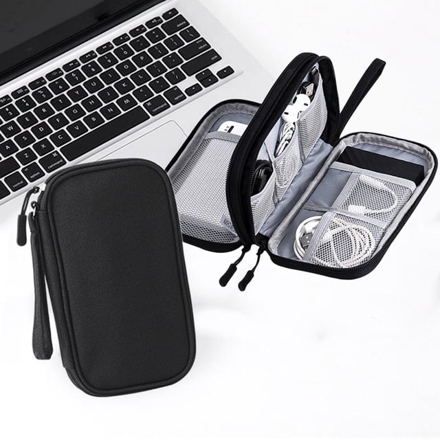 Yhmxh Home Decor Accessoires Essentiels pour la Maison Sac de Rangement pour Accessoires Numériques Alimentation Multi-Couches Protection de Disque Dur Banque d'Alimentation Clé USB Écouteurs Câble Anti-Poussière